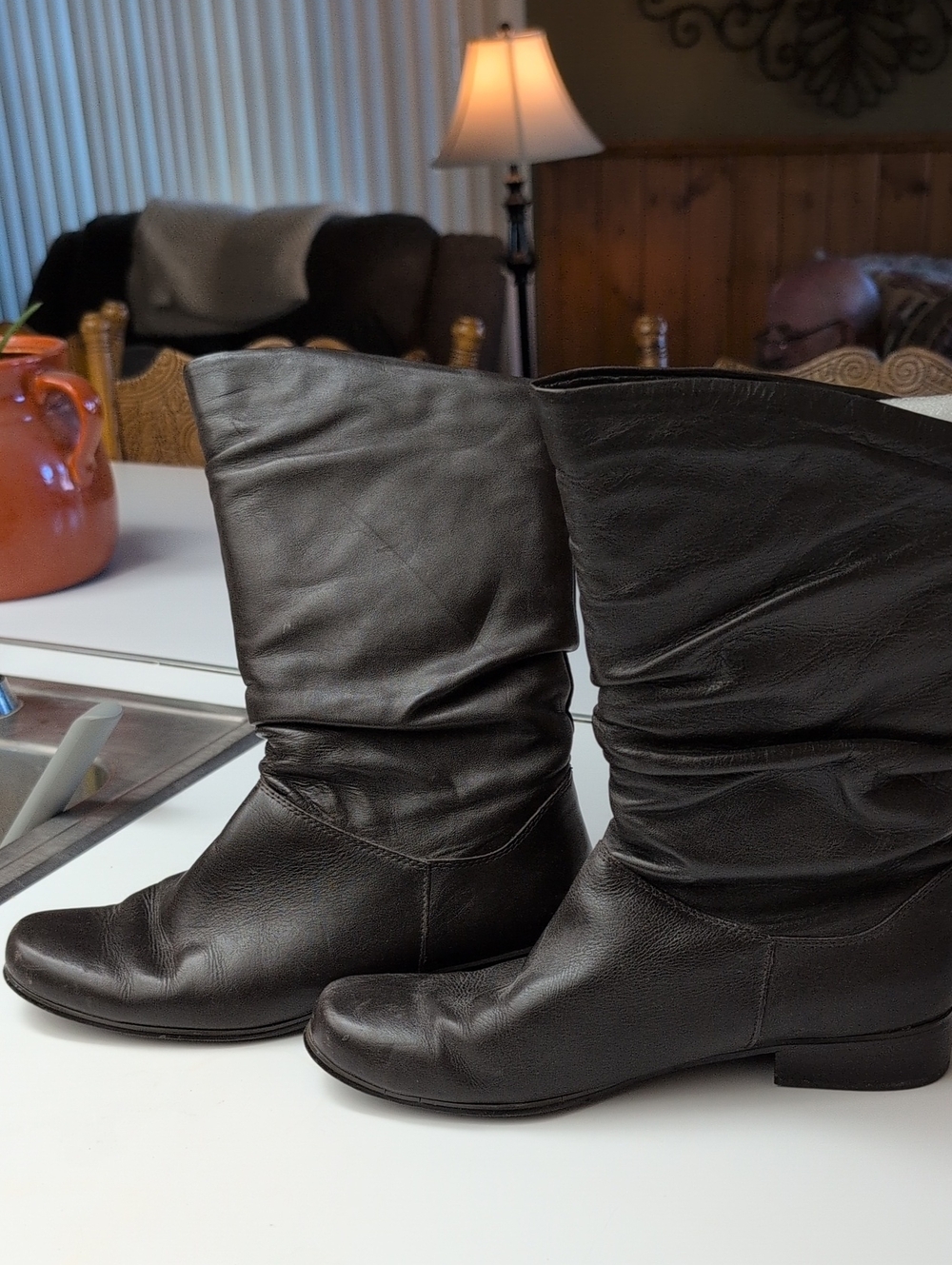 Women’s Slouchy Mid-Calf Boots - Brown